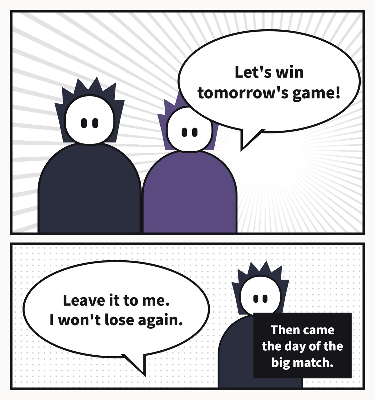 A Japanese manga page with its speech bubbles translated into English